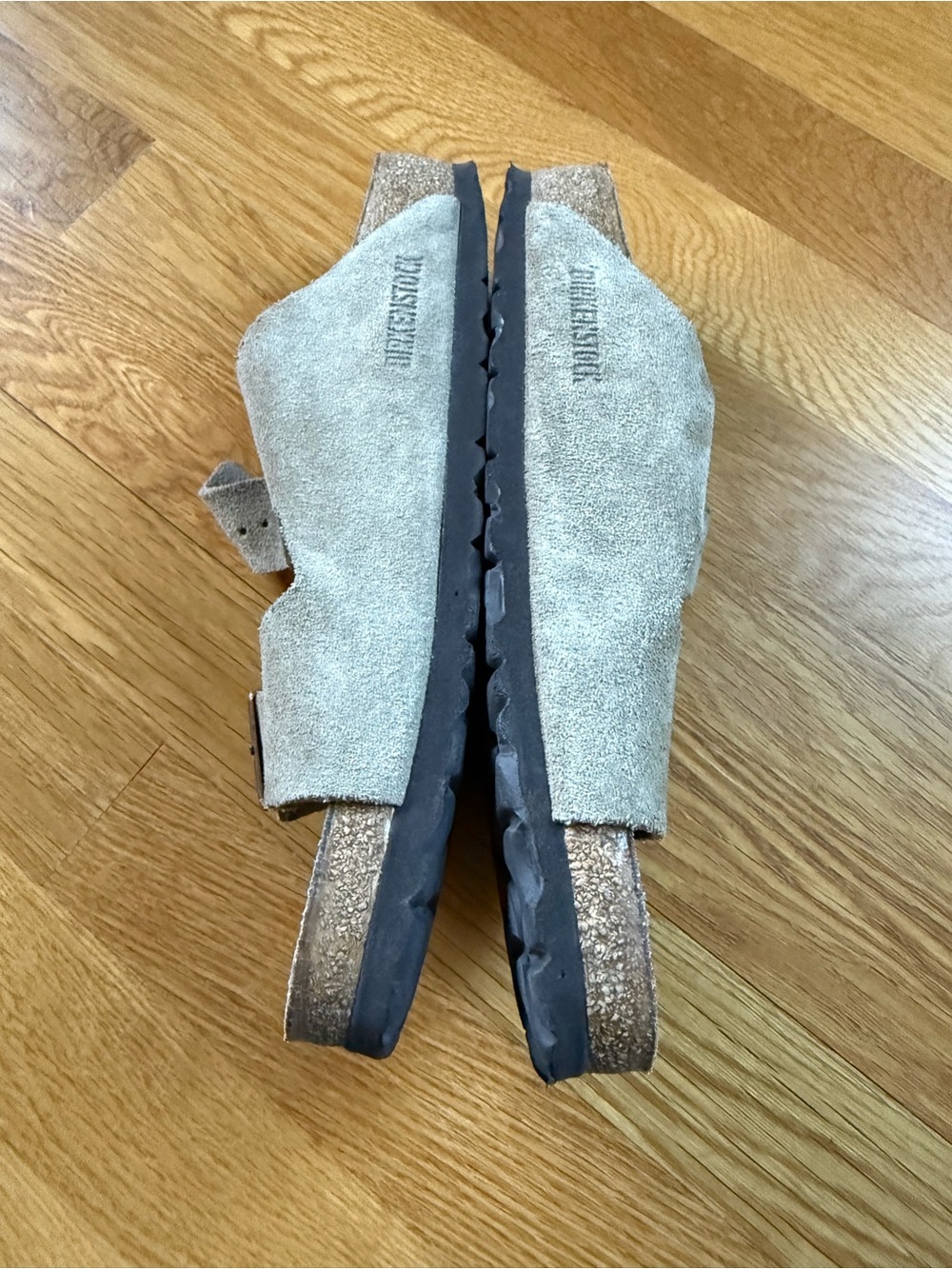 Birkenstock Suede Arizona Sandals in Taupe - Picture 9 of 9